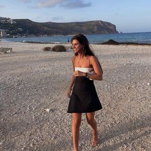 Black & White Sunset Adore Strapless Mini Dress